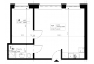 Nowy apartament -563 | 41,59 m2 | 2 Pokoje | 1 Piętro