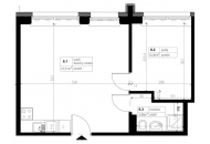 Nowe mieszkanie -564 | 43,53 m2 | 2 Pokoje | 1 Piętro