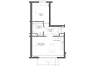 Nowy apartament S1-173 | 53,55 m2 | 2 Pokoje | 1 Piętro