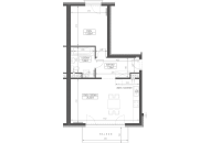 Nowy apartament S5-199 | 53,55 m2 | 2 Pokoje | 2 Piętro