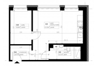 Nowe mieszkanie -560 | 38,37 m2 | 2 Pokoje | 1 Piętro